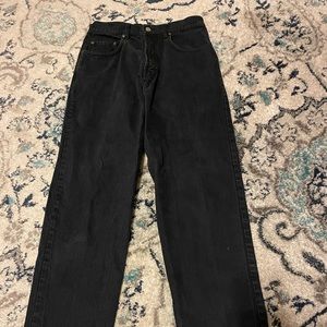 Lucky Brand Relaxed Fit Jeans Womens 31 High Rise Black Denim Straight Fit